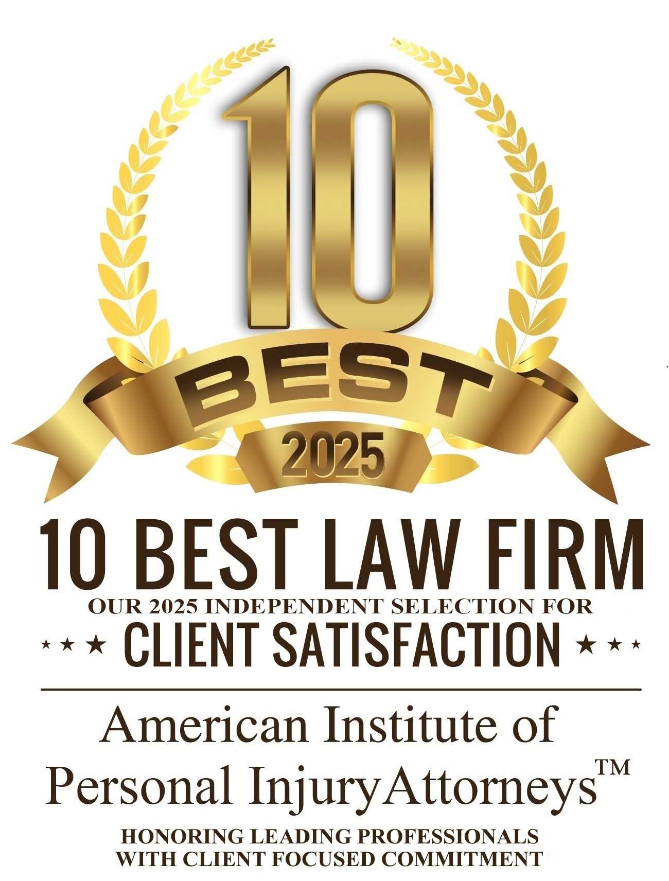 10 Best Law Firm 2025 — American Institute of Personal Injury Attorneys